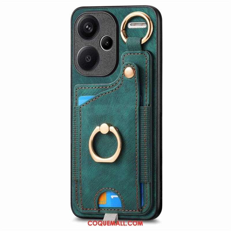 Coque Xiaomi Redmi Note 13 Pro Plus 5G Porte-Cartes et Anneau Rotatif