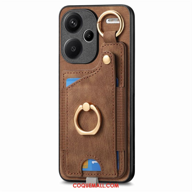 Coque Xiaomi Redmi Note 13 Pro Plus 5G Porte-Cartes et Anneau Rotatif