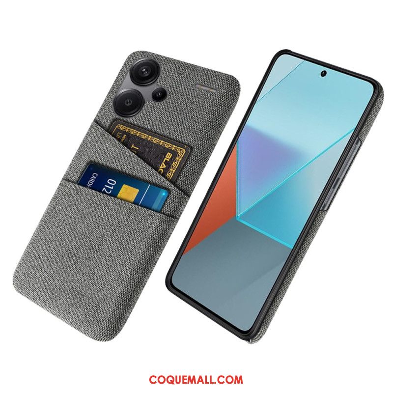 Coque Xiaomi Redmi Note 13 Pro Plus 5G Tissu Porte-Cartes