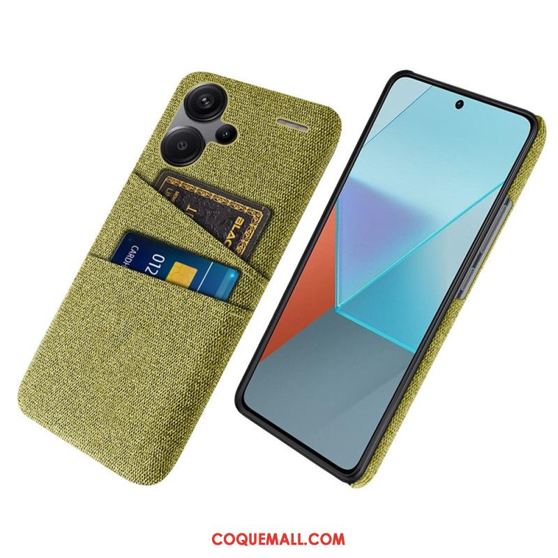 Coque Xiaomi Redmi Note 13 Pro Plus 5G Tissu Porte-Cartes