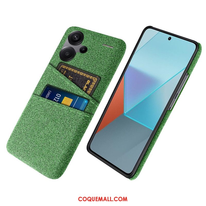 Coque Xiaomi Redmi Note 13 Pro Plus 5G Tissu Porte-Cartes