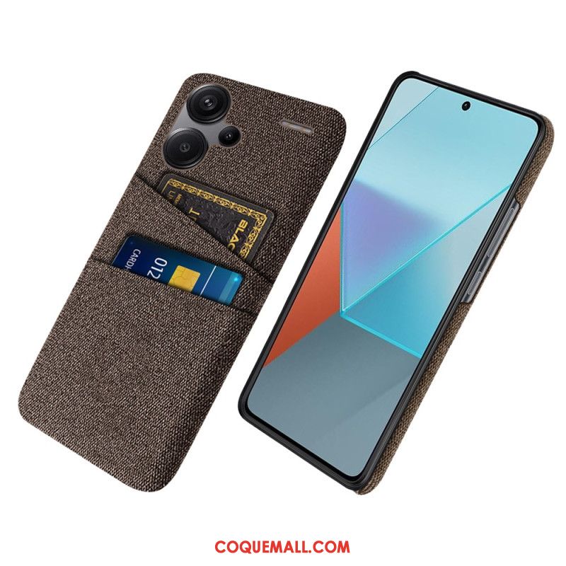 Coque Xiaomi Redmi Note 13 Pro Plus 5G Tissu Porte-Cartes