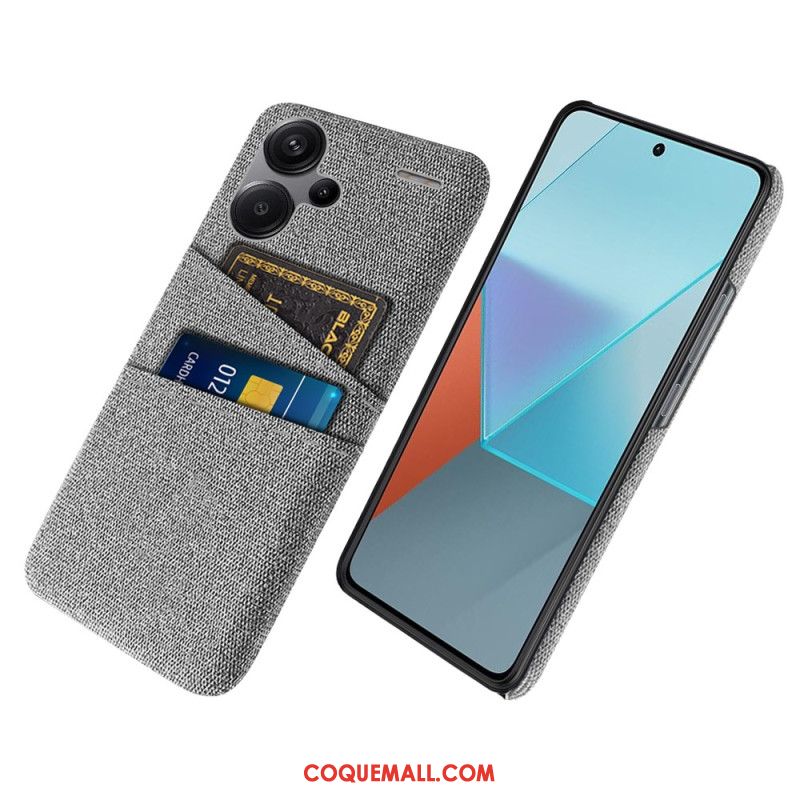 Coque Xiaomi Redmi Note 13 Pro Plus 5G Tissu Porte-Cartes