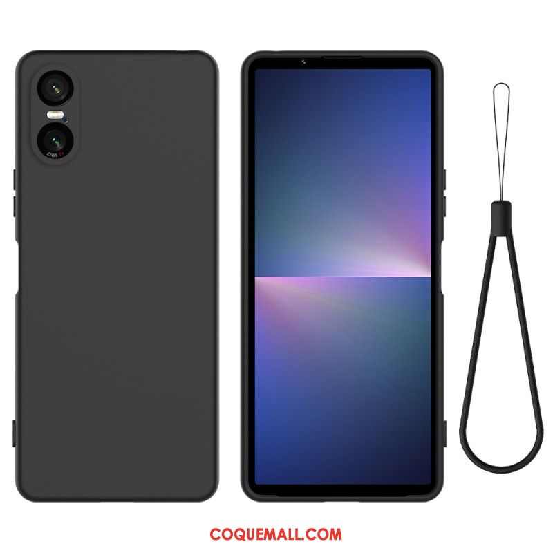 Coque Xperia 10 VI Silicone Liquide à Lanière