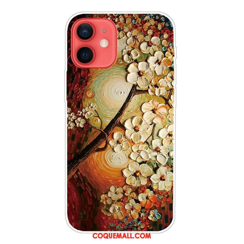 Coque iPhone 13 Mini Flexible Fleurs