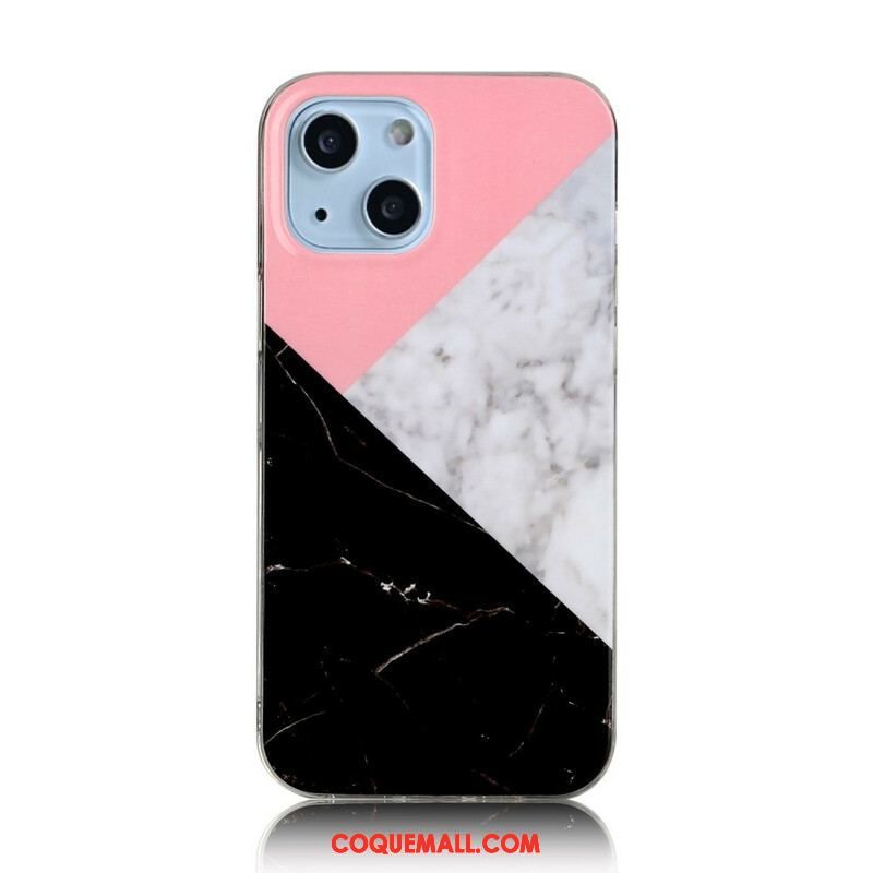 Coque iPhone 13 Mini Marbre Géométries