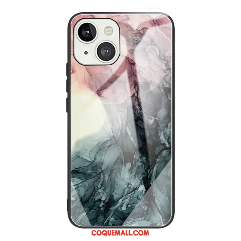 Coque iPhone 13 Mini Verre Trempé Marble