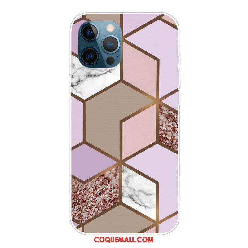 Coque iPhone 13 Pro Marbre Géométrie