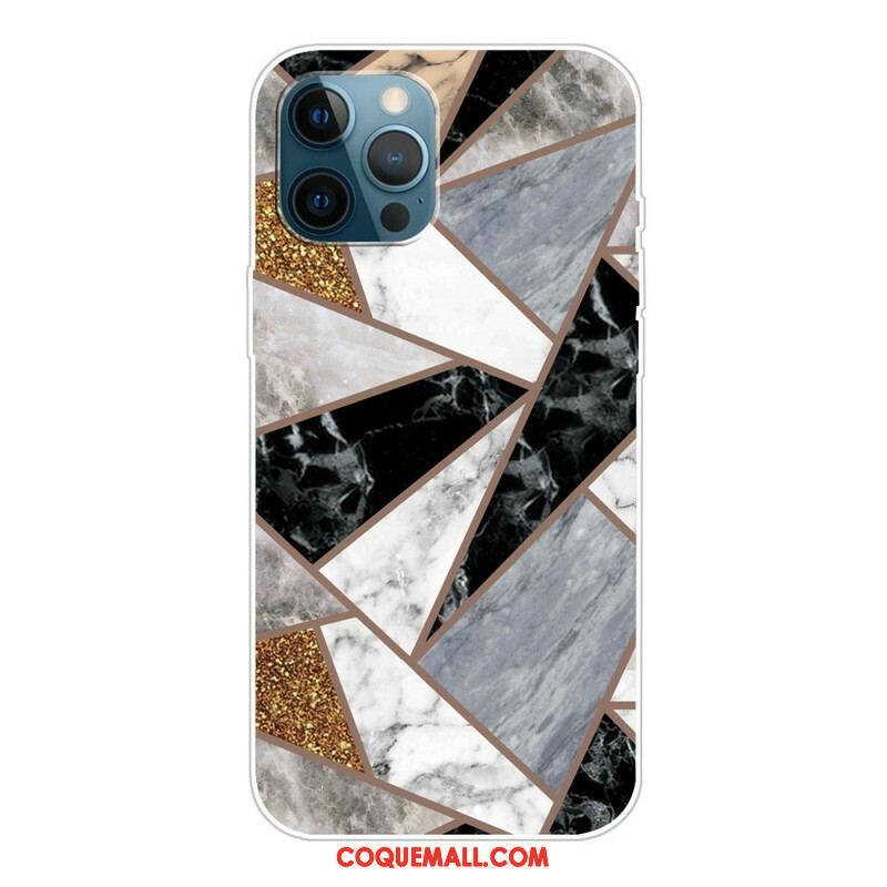 Coque iPhone 13 Pro Marbre Géométrique Décliné