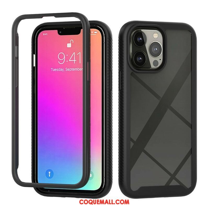 Coque iPhone 13 Pro Max Conception Hybride Rebords Silicone