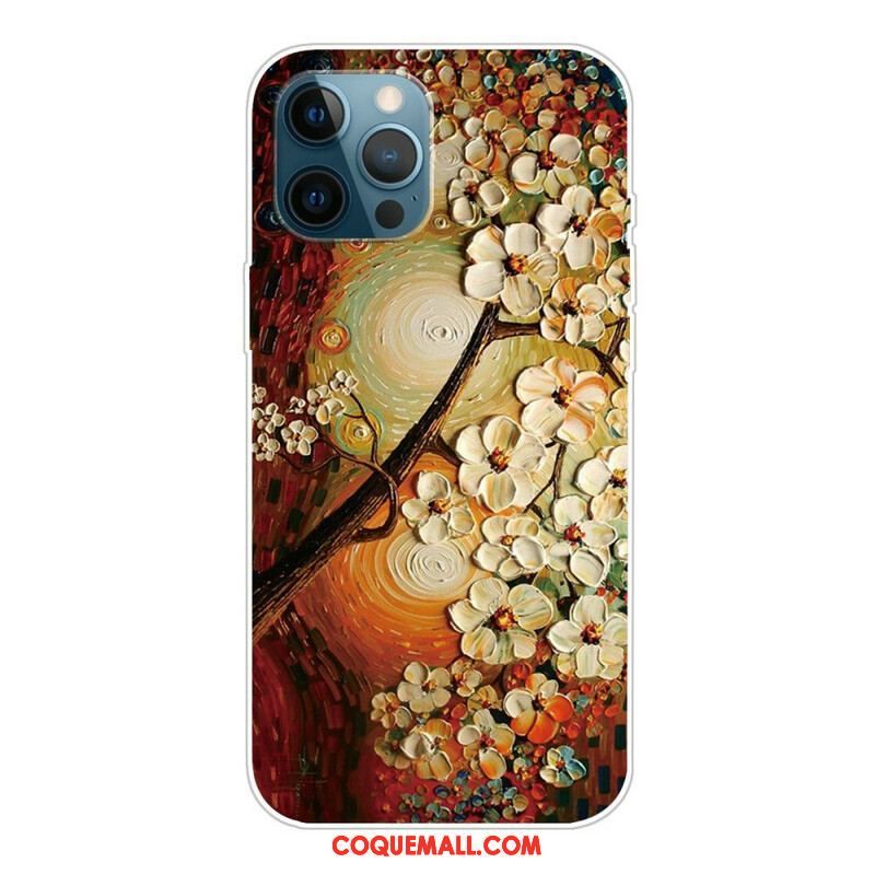 Coque iPhone 13 Pro Max Flexible Fleurs