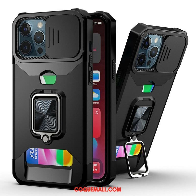 Coque iPhone 13 Pro Max Multi-Fonctionnelle Protège-Lentilles