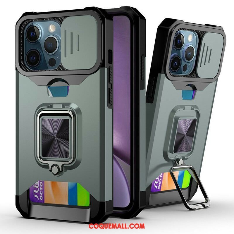 Coque iPhone 13 Pro Multi-Fonctionnelle Protège-Lentilles