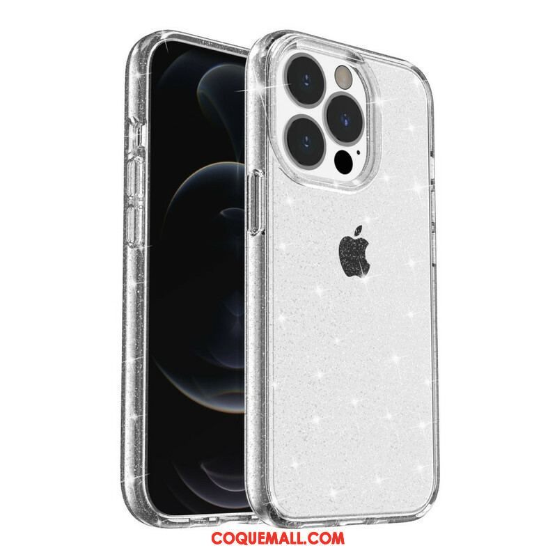 Coque iPhone 13 Pro Transparente Paillettes