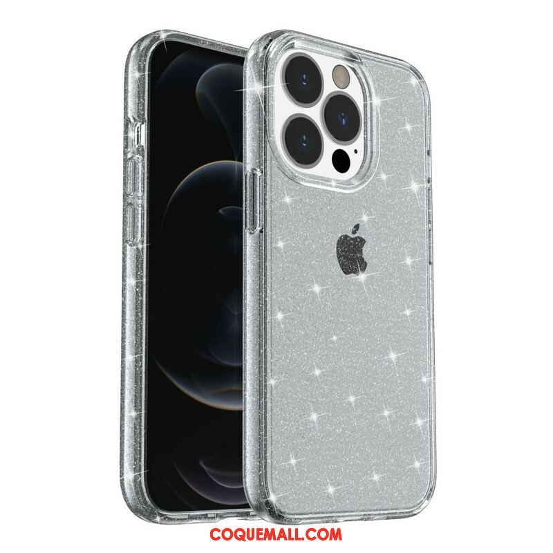 Coque iPhone 13 Pro Transparente Paillettes