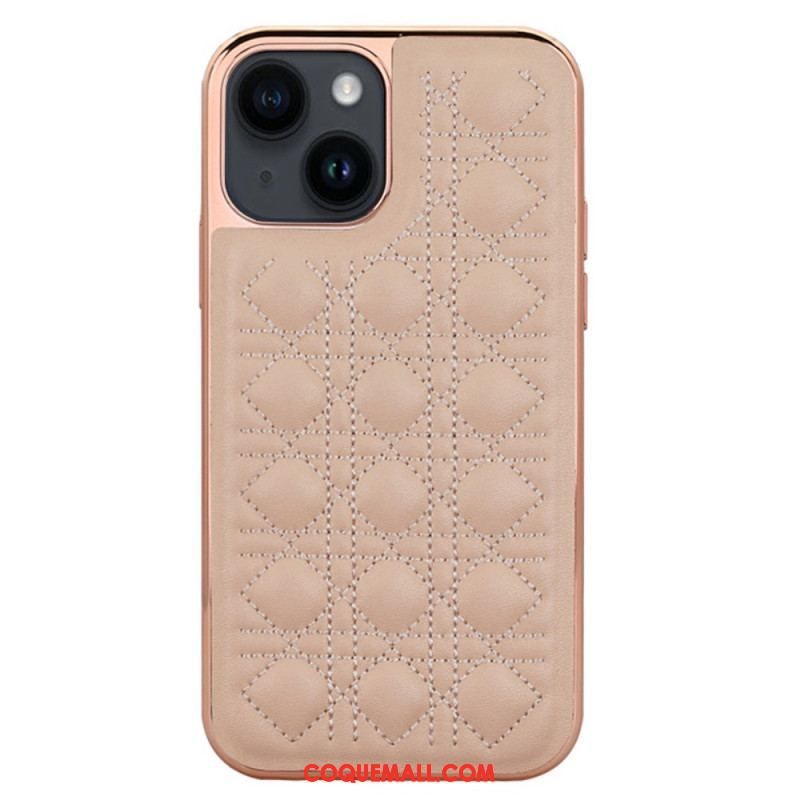 Coque iPhone 14 Plus Effet Cuir Couture VIETAO