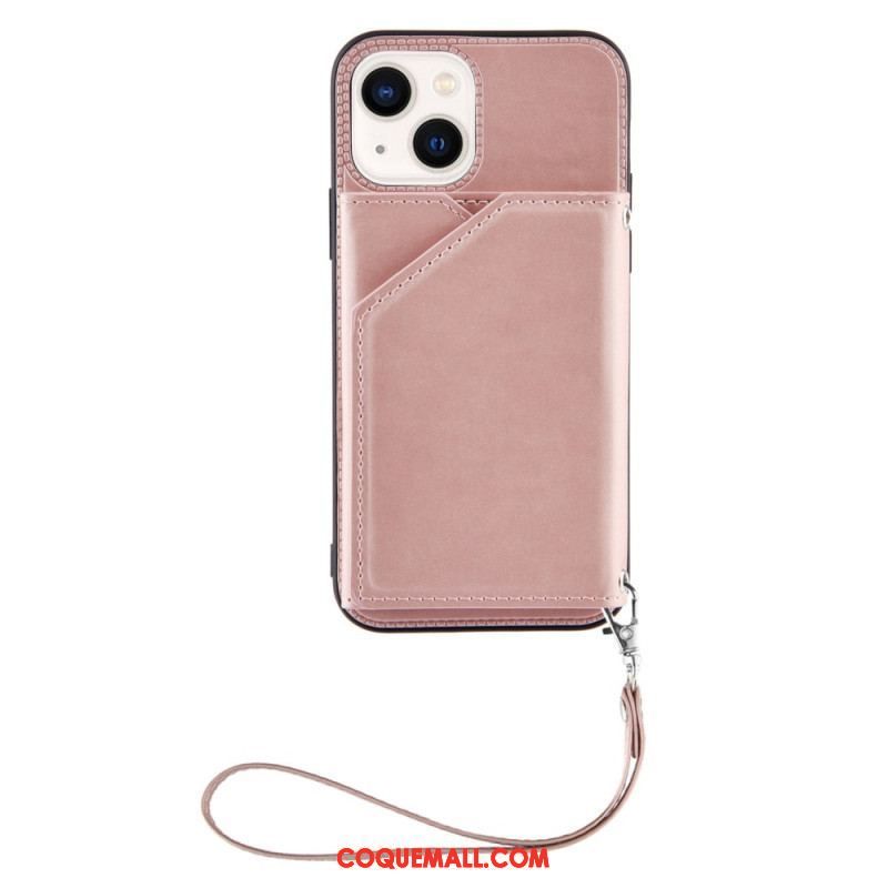 Coque iPhone 14 Porte-Cartes à Lanière