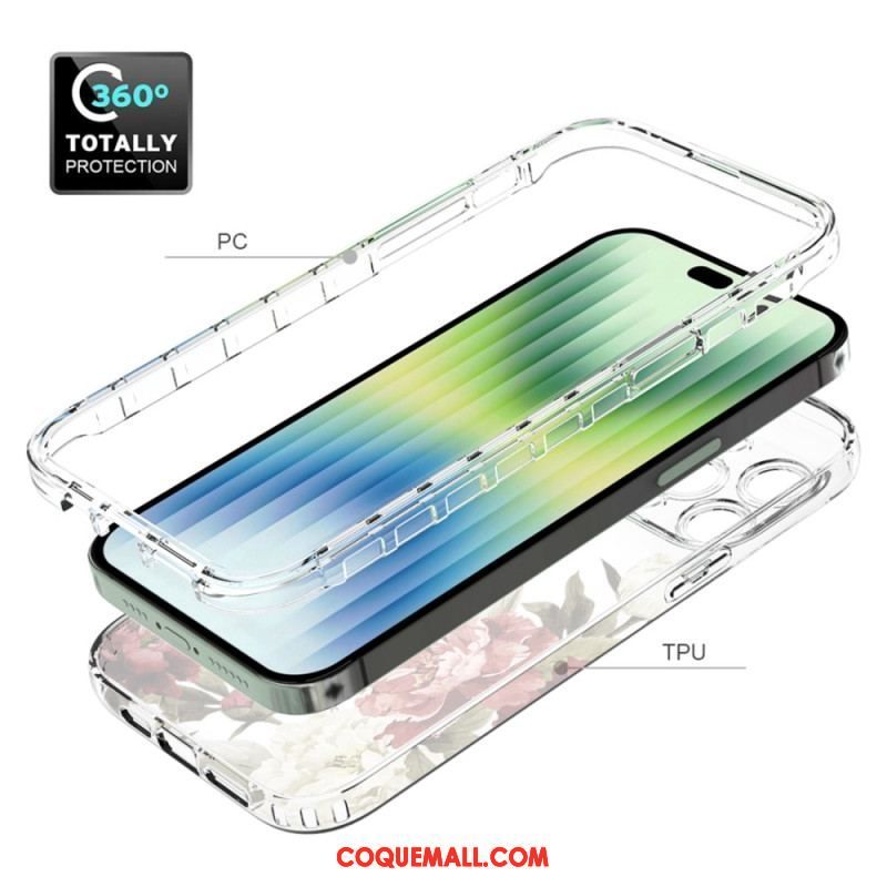 Coque iPhone 14 Pro Max Renforcée Florale