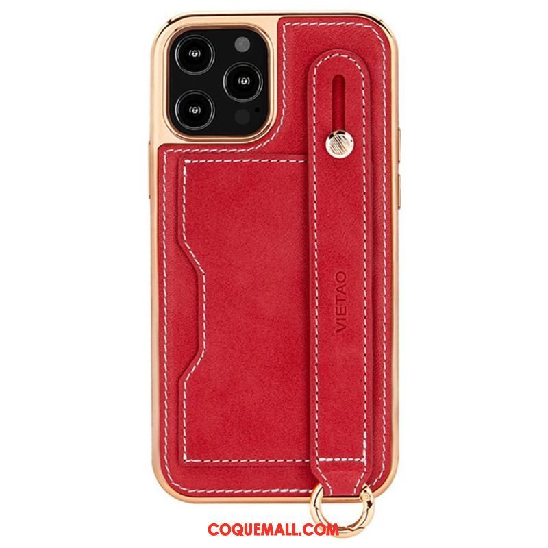 Coque iPhone 14 Pro Porte-Carte avec Sangle Support VIETAO