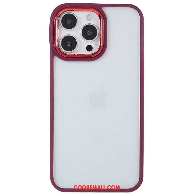 Coque iPhone 14 Pro Transparente Rebords Colorés