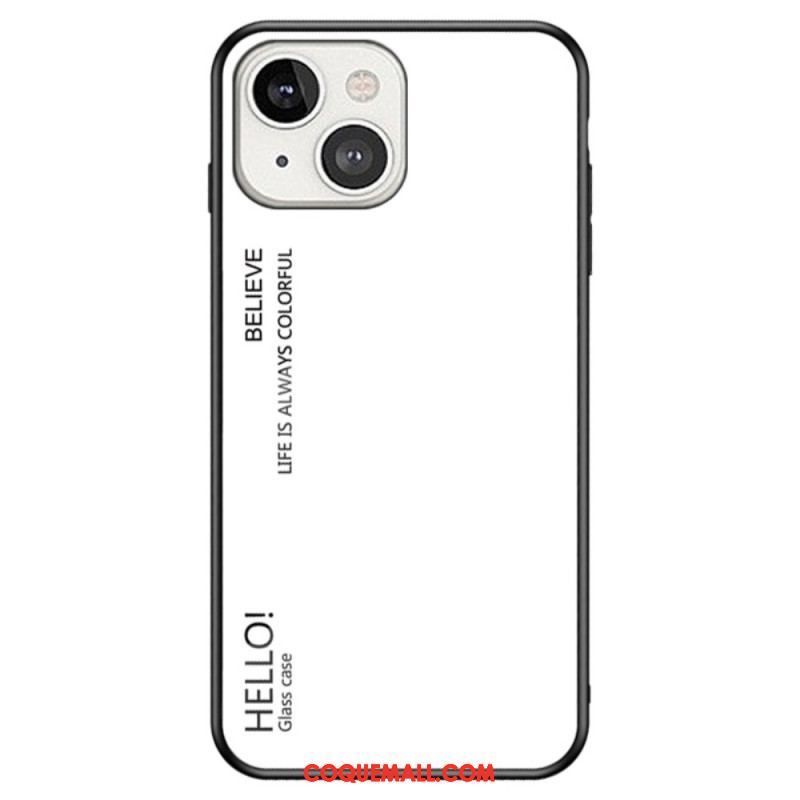 Coque iPhone 14 Verre Trempé Hello