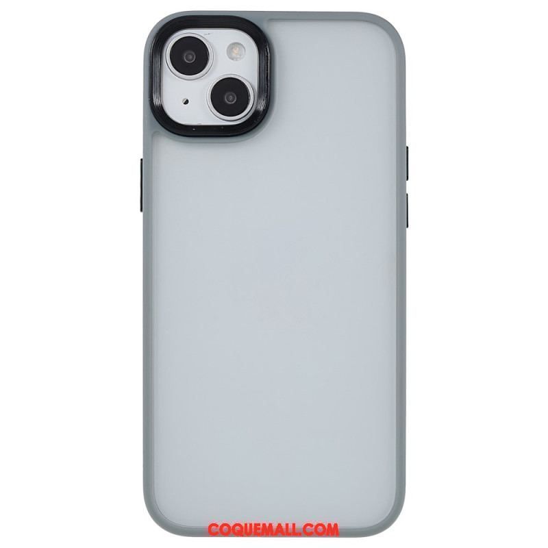 Coque iPhone 15 Plus Dos Acrylique et Rebords Silicone