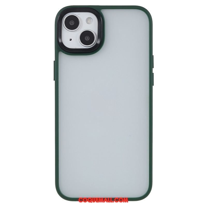 Coque iPhone 15 Plus Dos Acrylique et Rebords Silicone