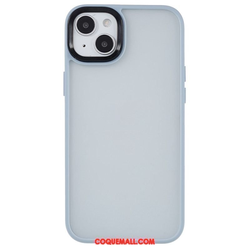 Coque iPhone 15 Plus Dos Acrylique et Rebords Silicone