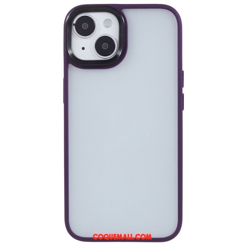 Coque iPhone 15 Plus Dos Acrylique et Rebords Silicone