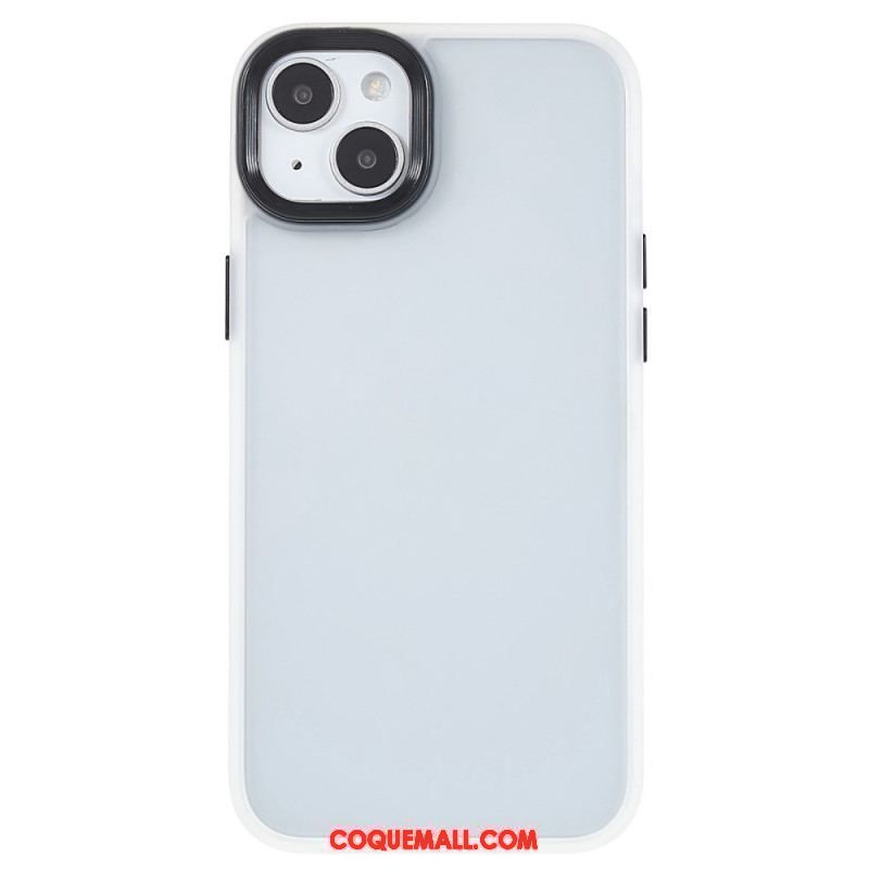 Coque iPhone 15 Plus Dos Acrylique et Rebords Silicone