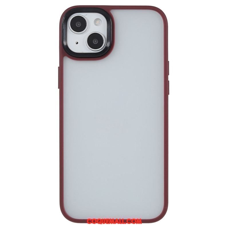 Coque iPhone 15 Plus Dos Acrylique et Rebords Silicone