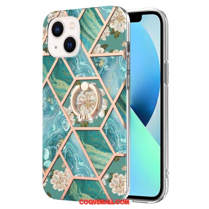 Coque iPhone 15 Plus Fleurs Anneau-Support