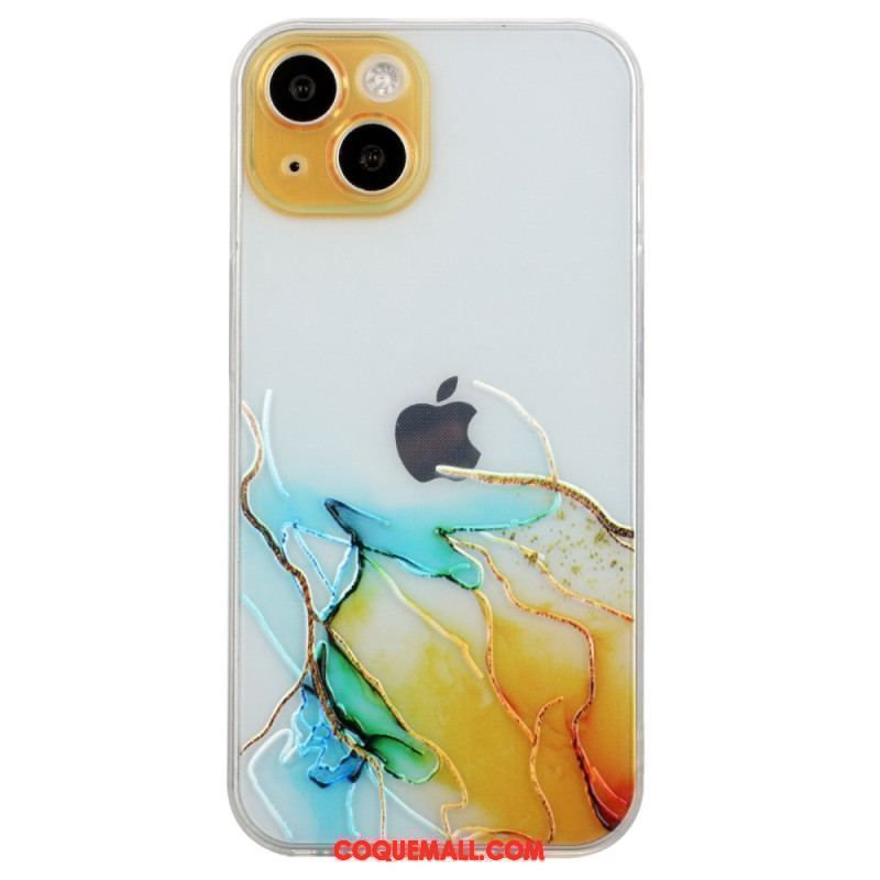 Coque iPhone 15 Plus Flexible Marbre