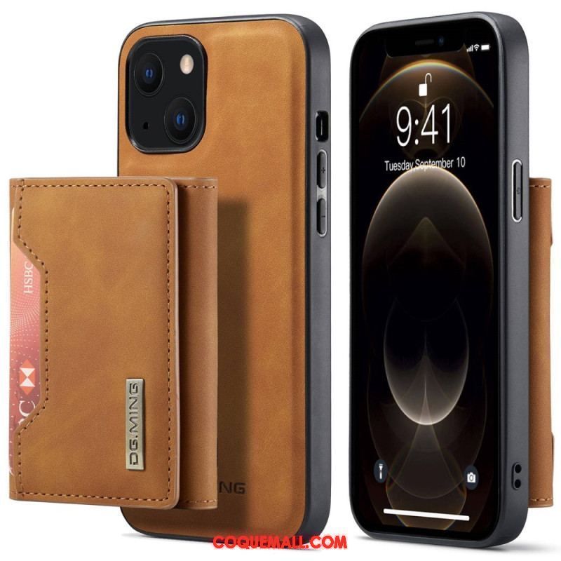 Coque iPhone 15 Plus Porte-Cartes Détachable DG.MING