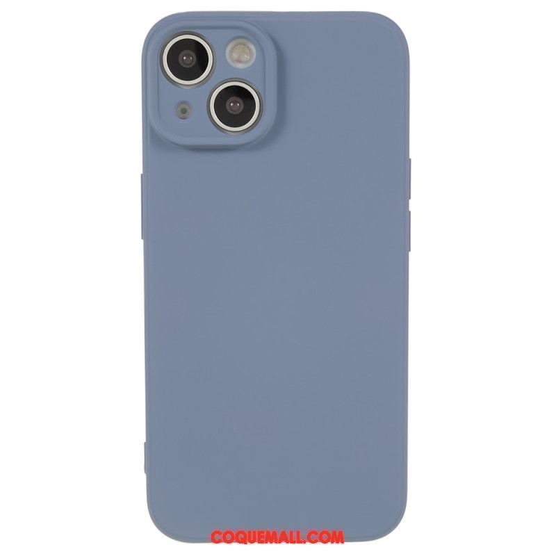 Coque iPhone 15 Plus Silicone Pastel et Microfibre