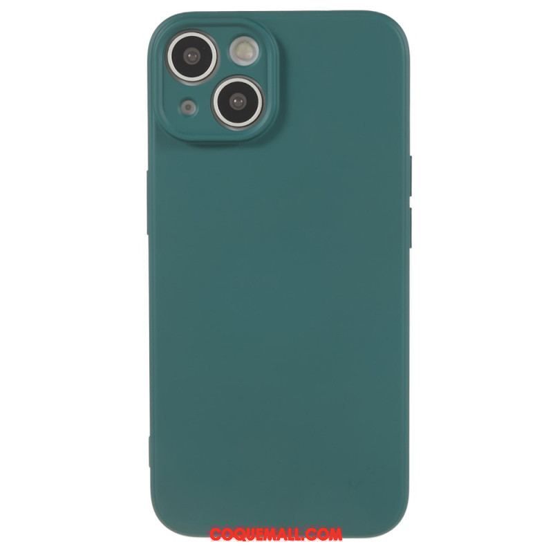 Coque iPhone 15 Plus Silicone Pastel et Microfibre