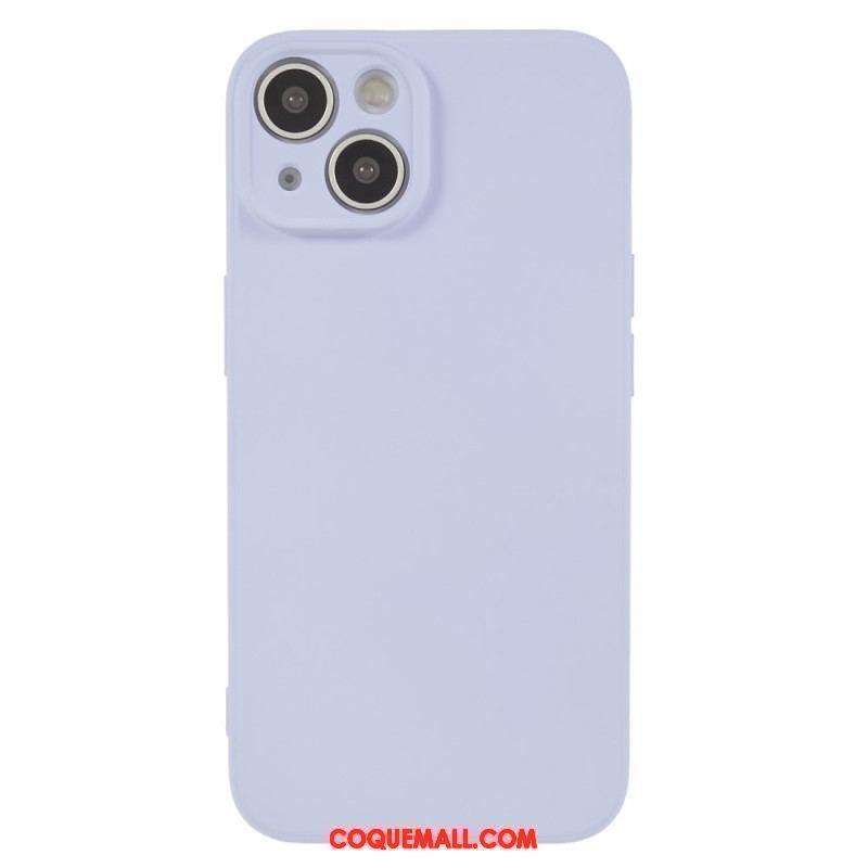 Coque iPhone 15 Plus Silicone Pastel et Microfibre