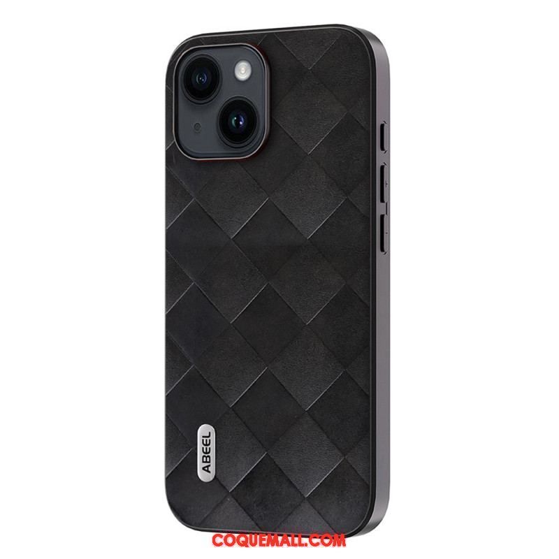 Coque iPhone 15 Plus Style Tissé ABEEL