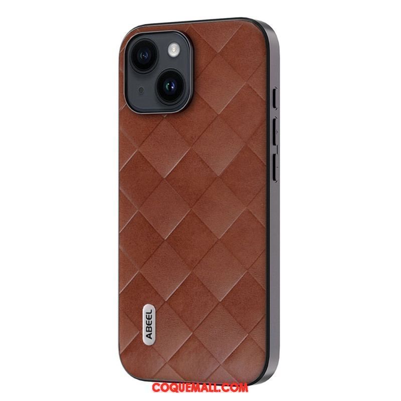 Coque iPhone 15 Plus Style Tissé ABEEL