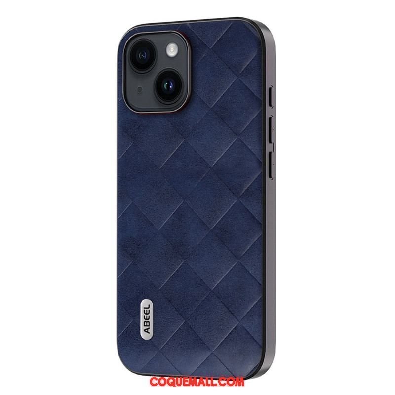 Coque iPhone 15 Plus Style Tissé ABEEL