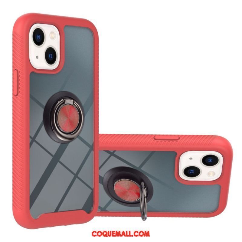 Coque iPhone 15 Plus Transparente avec Anneau-Support