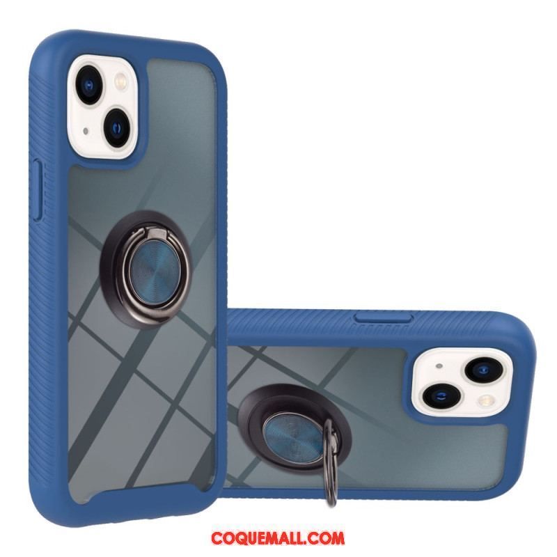 Coque iPhone 15 Plus Transparente avec Anneau-Support