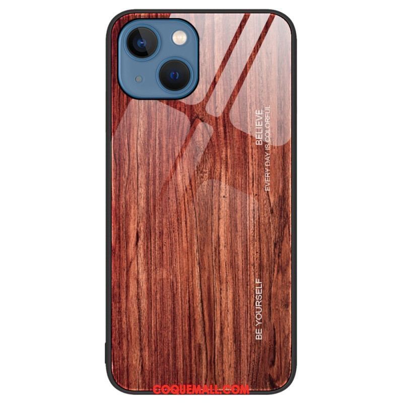 Coque iPhone 15 Plus Verre Trempé Design Bois