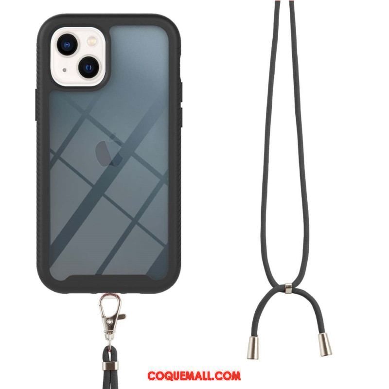 Coque iPhone 15 Plus à Cordon Transparente