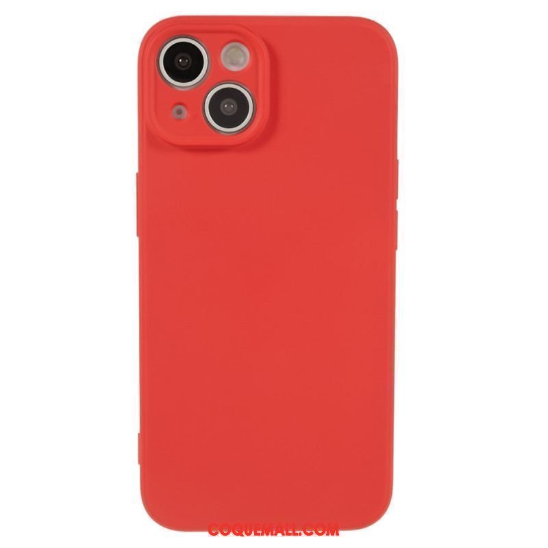 Coque iPhone 15 Silicone et Microfibre