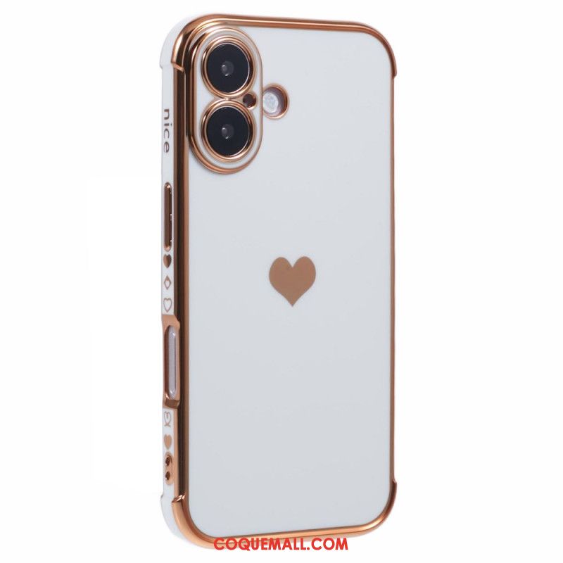 Coque iPhone 16 Motif Coeur