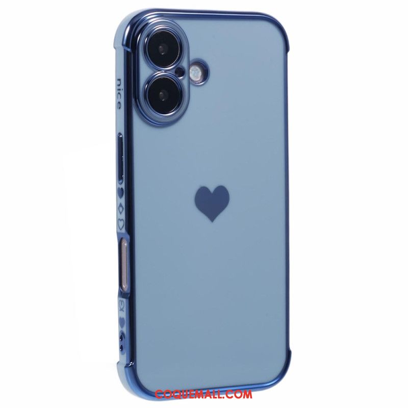 Coque iPhone 16 Motif Coeur