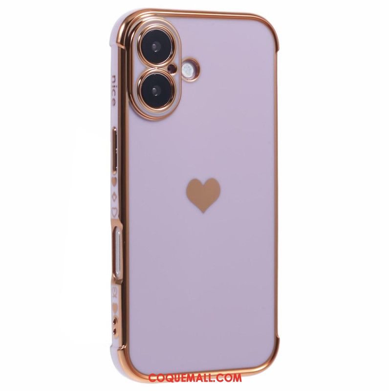 Coque iPhone 16 Motif Coeur