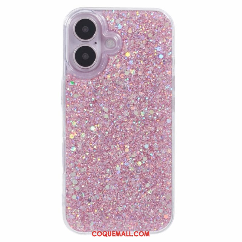 Coque iPhone 16 Paillettes