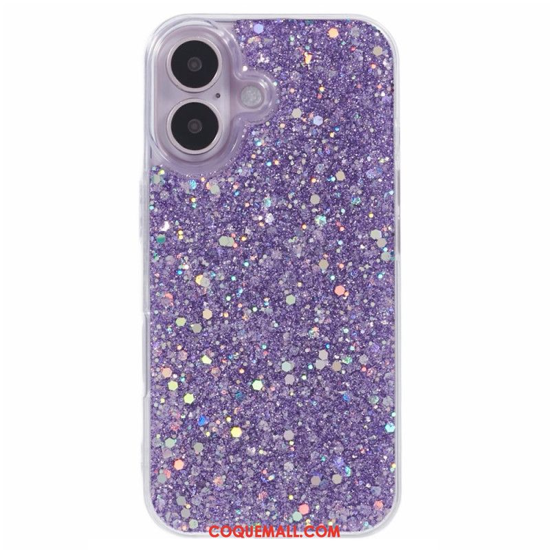 Coque iPhone 16 Paillettes